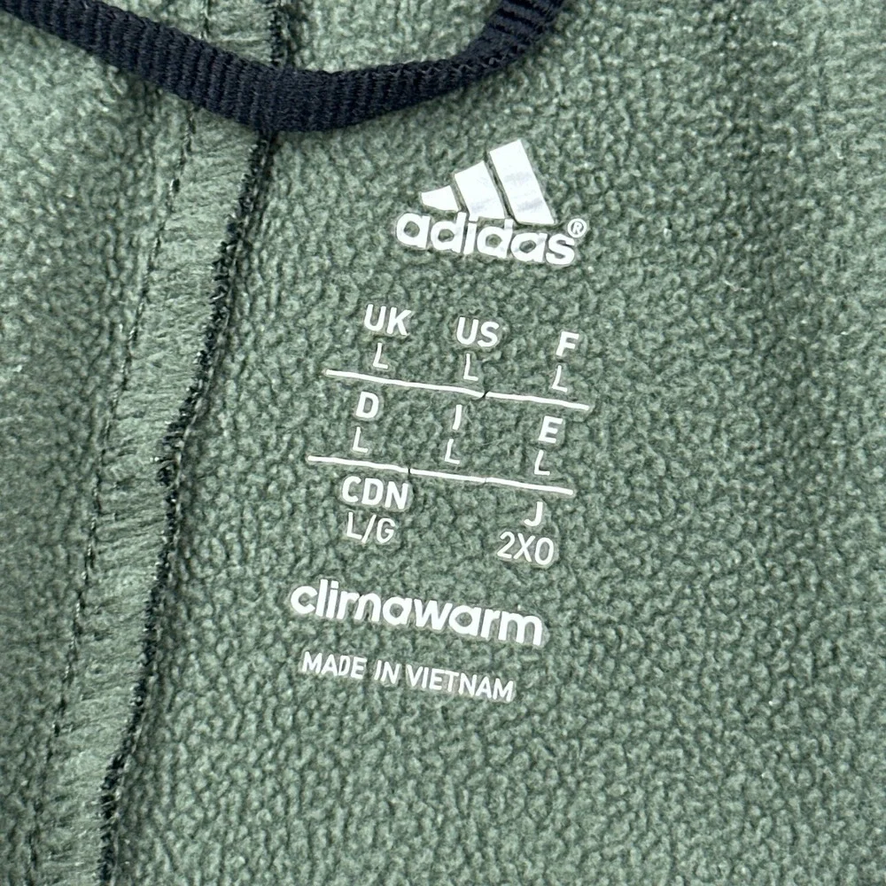 Adidas Team Issue Climawarm Sweatpants Mens Large Green Fleece Stretch Ankle Zip